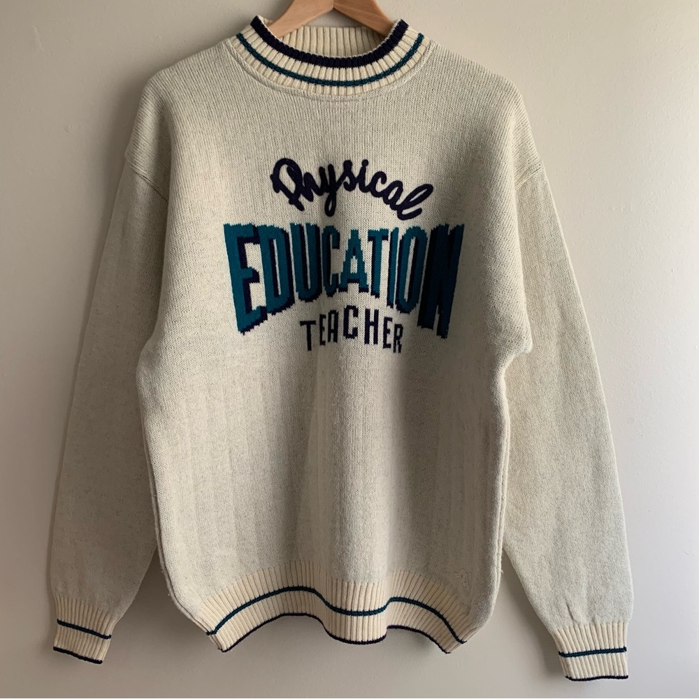 Vintage Kappa Wool Blend Physical Education Teacher Sweater Unisex Made in Italy